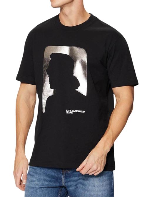 T-shirt uomo con stampa argento Karl Lagerfeld jeans | A1M17052999